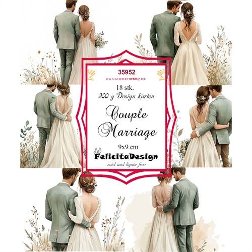 Toppers Couple marriage 18 stk 9x9cm 200g